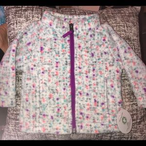 Columbia Fleece, Grey/White multicolor. 3-6 month